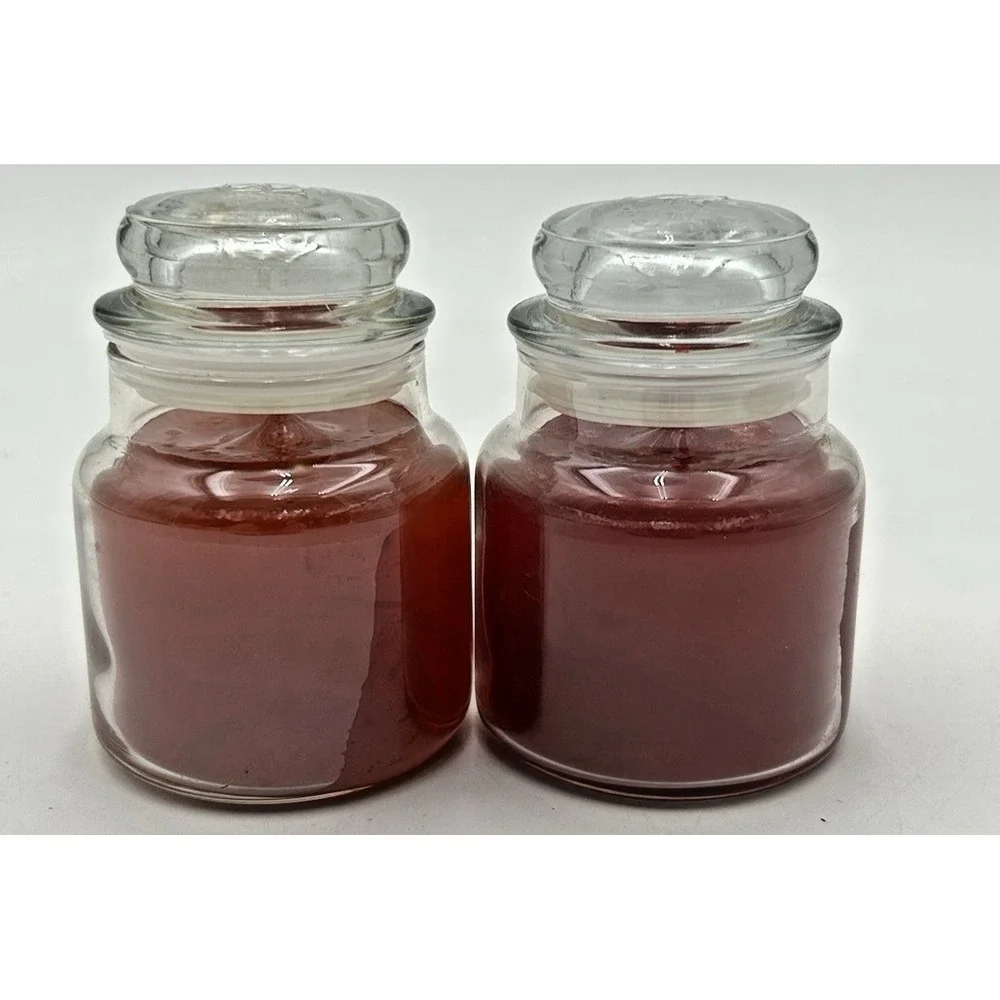 2 New Yankee Candles Small Jars‎ Gingerbread & Cherries On Snow 3.7 Oz